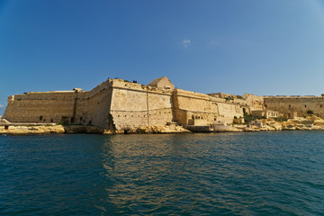 Grand harbour bastions. Valetta. Malta