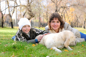Fototapeta premium Mother and son together having fun