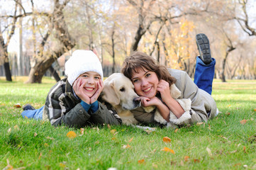 Obraz premium Mother and son together having fun