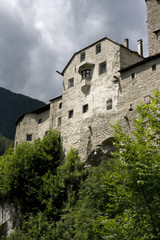 Fototapeta na wymiar Detail of Medieval Tures Castle - Tyrol, Italy