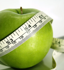 Fresh And Crisp Apple With Measuring Tape