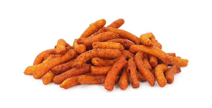 Hot and spicy corn snacks