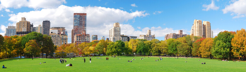 New York City Central Park panorama - obrazy, fototapety, plakaty