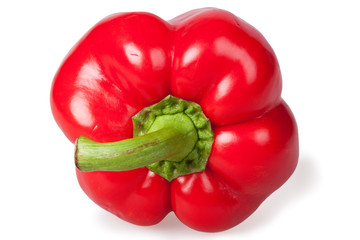 Red pepper isolated on white