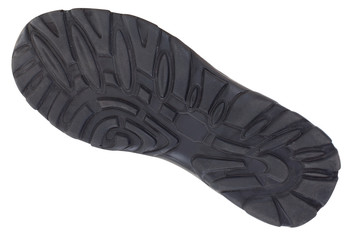 Black shoes on a white background