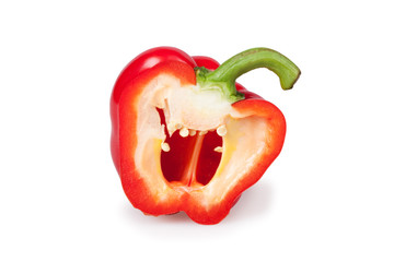 sweet pepper isolated on white background