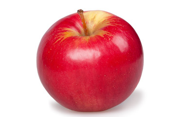 red apple isolated on the white