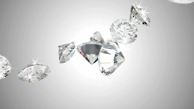 Large diamonds flow with slow motion