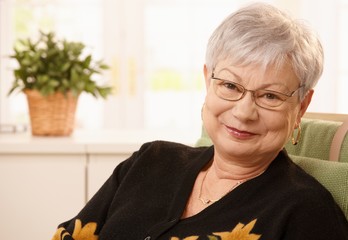 Portrait of smiling senior lady