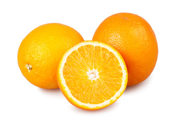 oranges  isolated on white background