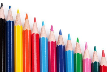 pencils, isolated on the white background.