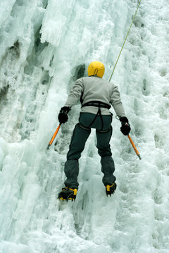 Ice climbing the North Caucasus.