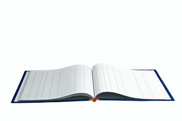 Opened book with lines