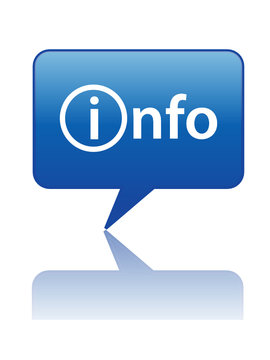 INFO Speech Bubble Icon (information sign button find out more )