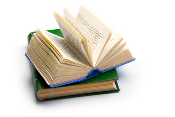 Books isolated on the white background