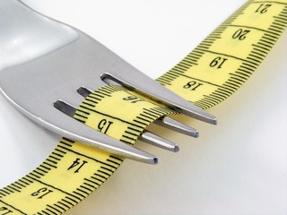 Fork with measuring tape