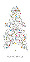 christmas butterfly tree card