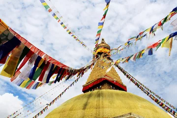 Selbstklebende Fototapeten Stupa Buddhanath in Nepal © ruzina