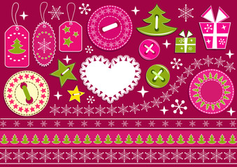 Christmas collection for scrapbook.