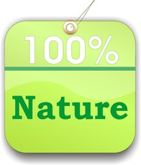 étiquette 100% nature