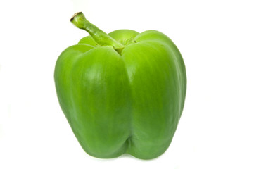 Single green pepper.