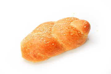 Bread loaf isolated on white background