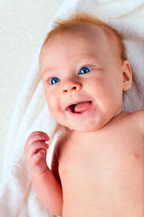 portrait of adorable newborn baby