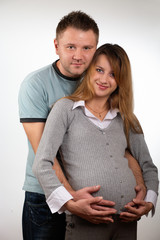 Happy pregnant couple