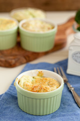 Broccoli ham souffle