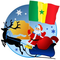 Naklejka premium Merry Christmas, Senegal!