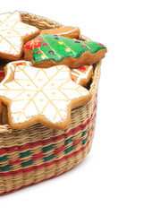 Christmas cookies in the basket