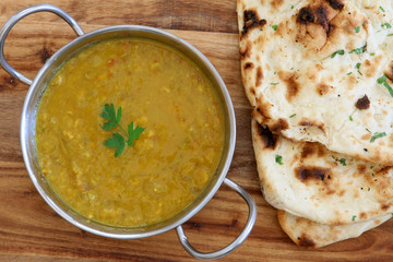 Indian Lentils and Naan