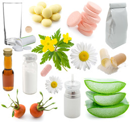 set of medical object - tablets
