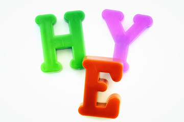 Close-up of letters. Great details !