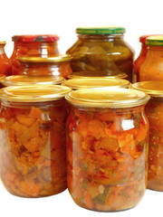 Home canning, isolated on a white background