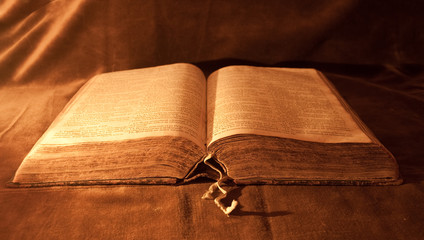 Opened Bible from 1875