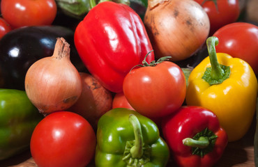 Closeup of mixed vegetables