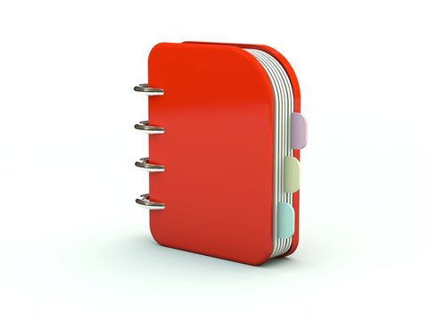 Notebook icon. Red series