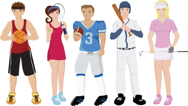 Athletes illustrations