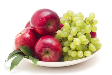 red apples and green grapes