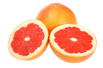 ripe red grapefruits