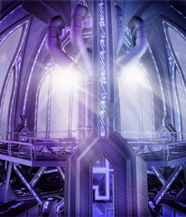 Futurystyczna kabina 1 © Obsidian Fantasy