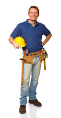 standing construction worker portrait