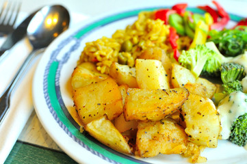 Vegetarian potato cuisine
