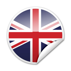 Pegatina bandera Reino Unido con reborde