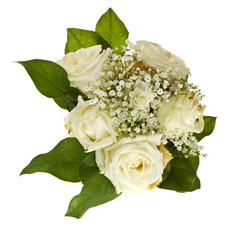 Bunch of white roses