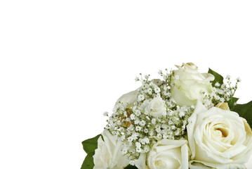 Bunch of white roses