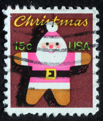 USA - CIRCA 1980: A greeting Christmas stamp