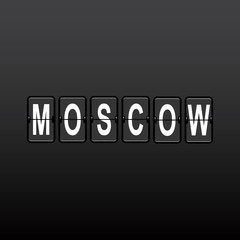 letters on a mechanical timetable