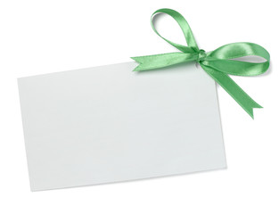 green ribbon card note